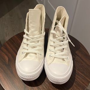 Converse Lunarlon All White High Tops